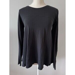 Lululemon Acacia Hi Low Black Long Sleeve T-Shirt Women's Size 6